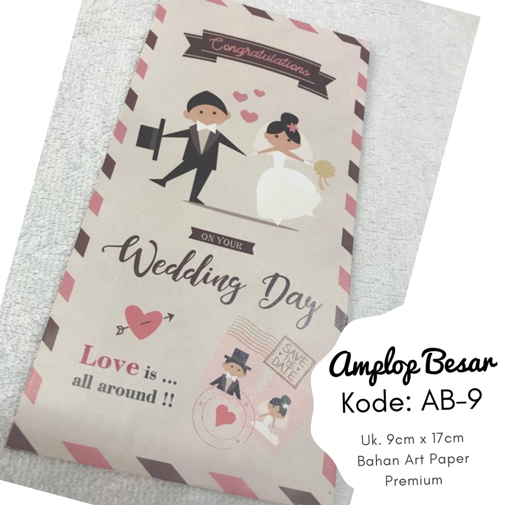 

Amplop Pernikahan Unik Angpao Wedding Besar art paper Fancy Premium AB-9