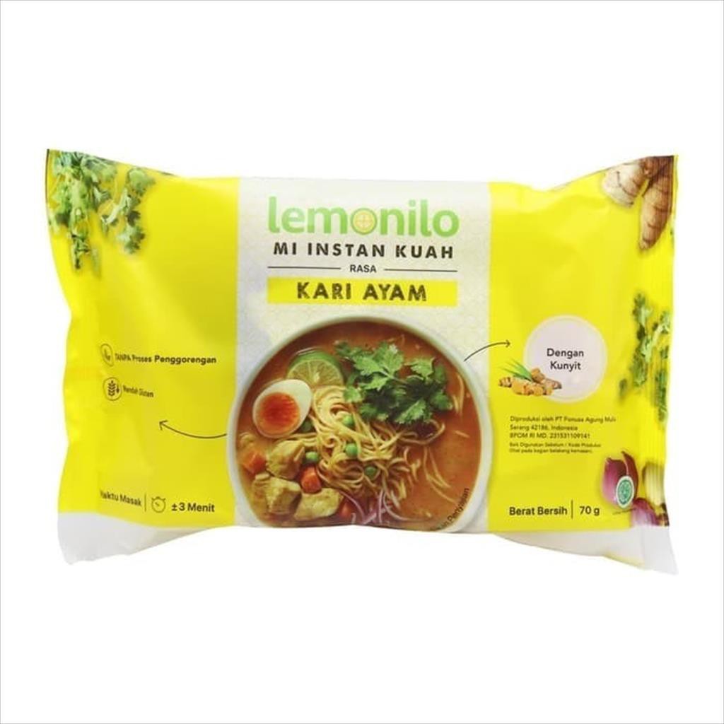 

Lemonilo Mie Kuah Kari Ayam Mie Instant Sehat 70gr