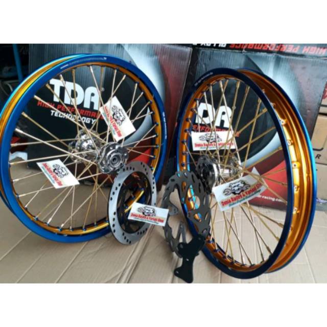 Sepaket Velg TDR Tromol becak Velg Ninja r Ninja RR Satria Fu Vixion CB 150 Sonic 150 sama piringan