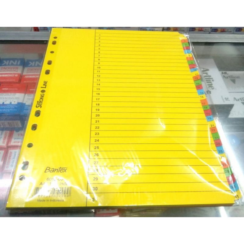 

DIVIDER / PEMBATAS KERTAS / FILE BANTEX 1-31 RB9