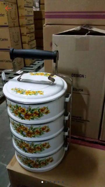 Ideal Rantang Makan Enamel Susun 4 Diameter 24 Cm