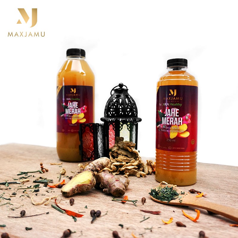 

MAXJAMU Jamu Tradisional 250ml Jahe Merah Max 100% Fresh & TANPA BAHAN PENGAWET