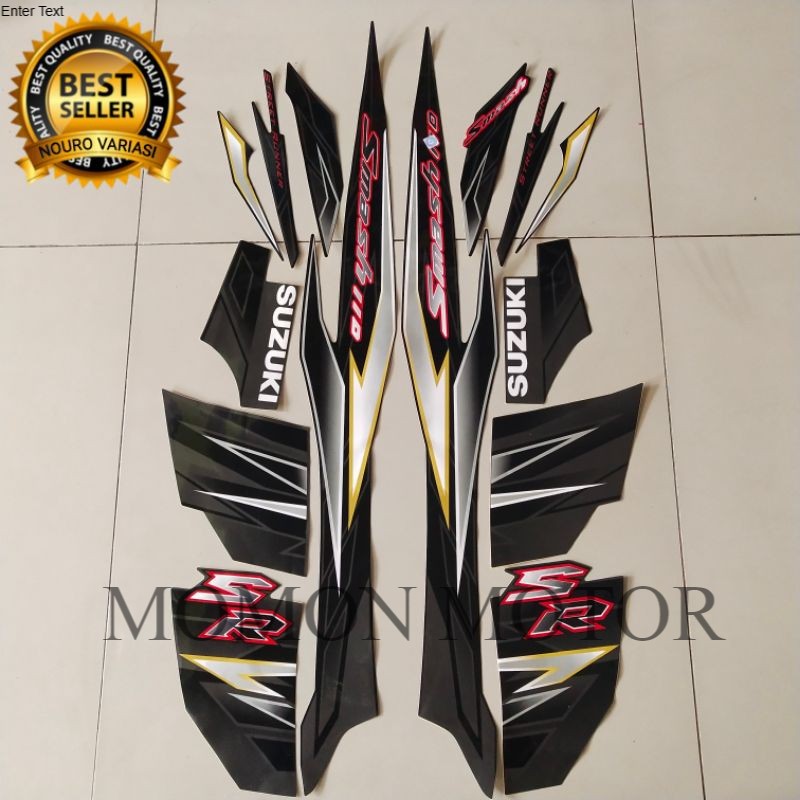 Sticker Striping Suzuki smash sr 110 2010 hitam