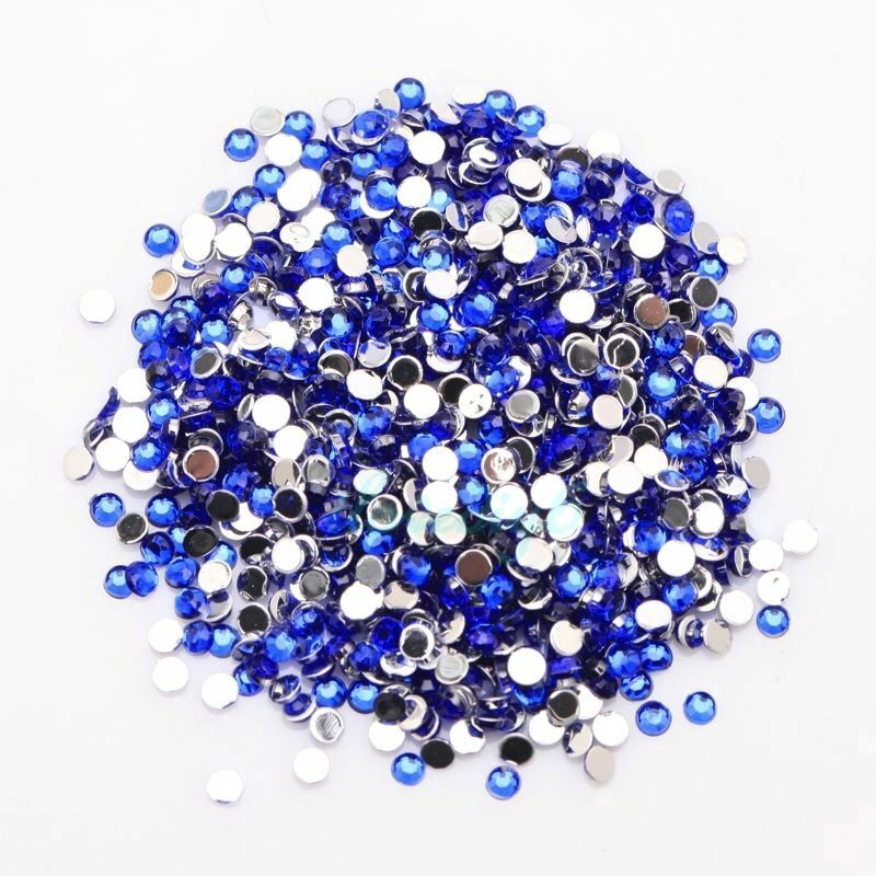 2000pcs Manik-Manik Kristal Berlian Imitasi Resin Flatback 2mm 14 Facets