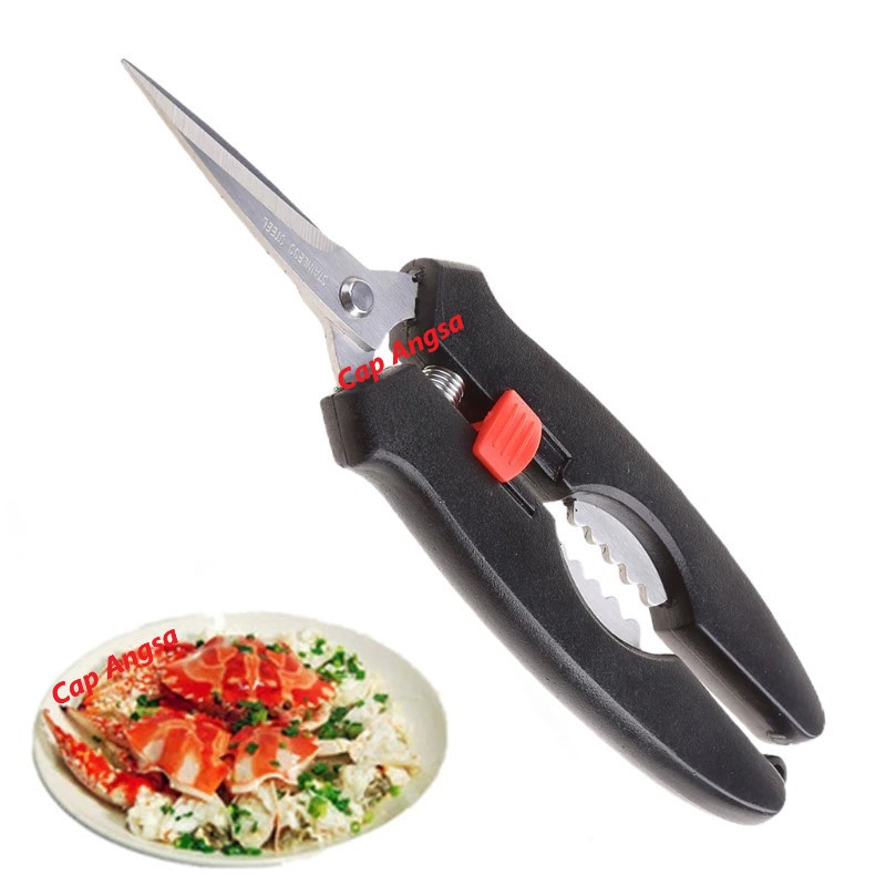 CRAB SCISSOR PLIER GUNTING ALAT PENGUPAS PEMOTONG CANGKANG KULIT KEPITING LOBSTER UDANG SEAFOOD SHEARS