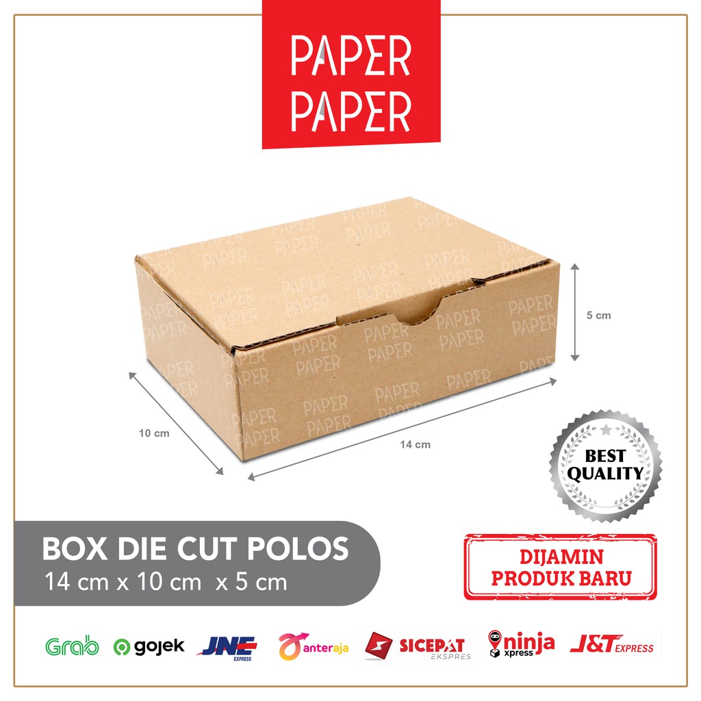 

Kardus Box Karton Die Cut 14X10X5 Polos - Baru - Murah