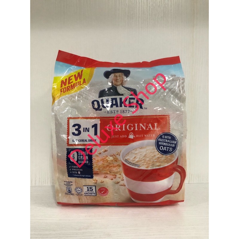 

Quaker 3 in 1 Instant Oat Cereal Drink - Original 420GR (15 x 28g)