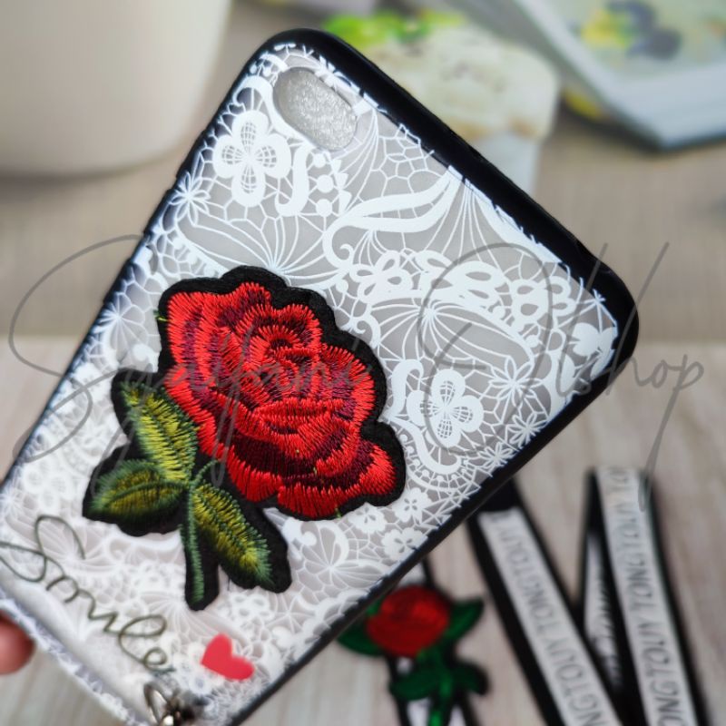 Case Xiaomi Redmi 5A / MCG3B / MCI3B Softcase Rose Flower + 2 Tali Gantungan