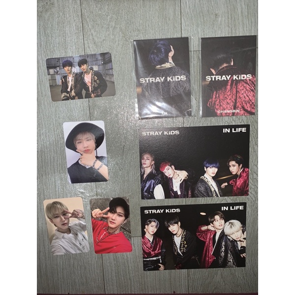 pc photocard unit bene appmus mini pb postcard stray kids changbin han jisung i.n jeongin seungmin v