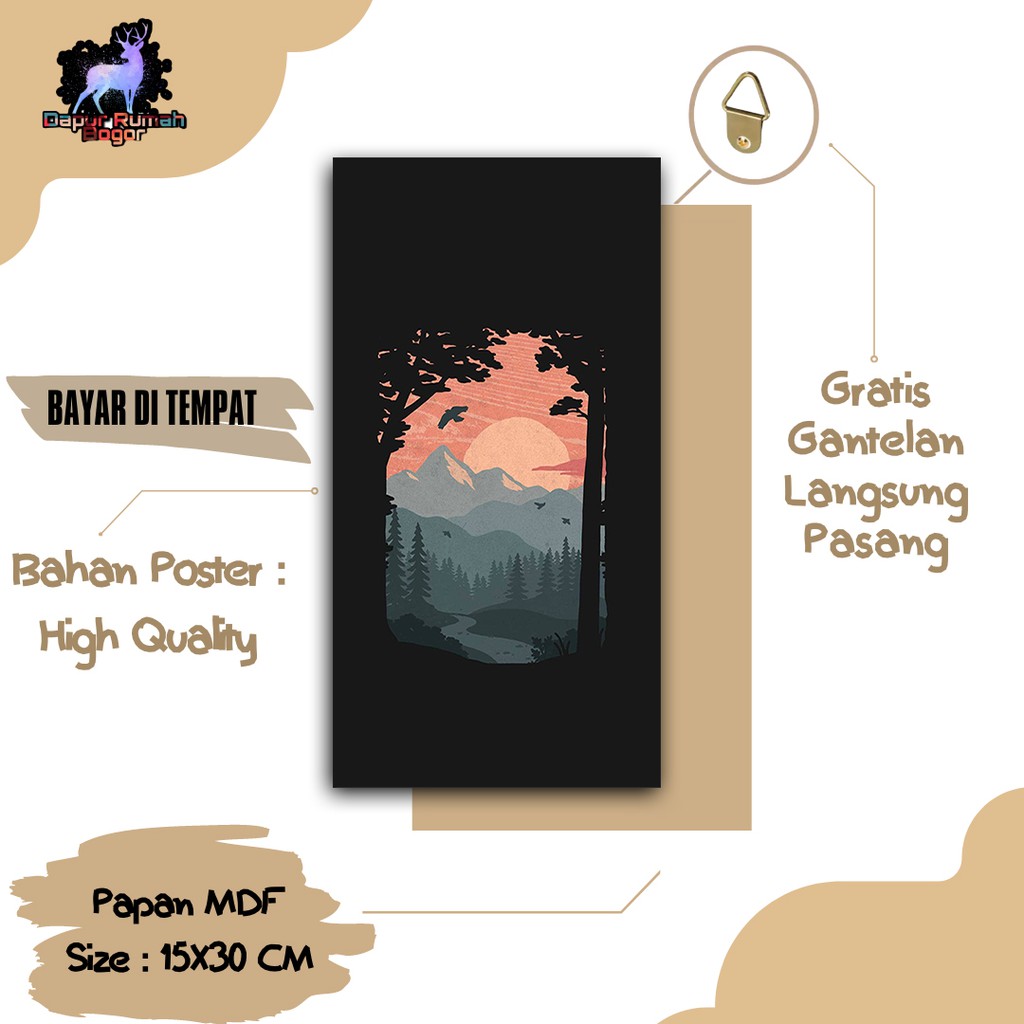 HIASAN DINDING DEKORASI RUMAH WALL DECOR PAJANGAN KAMAR POSTER KAYU AESTHETIC KAMAR TIDUR D32