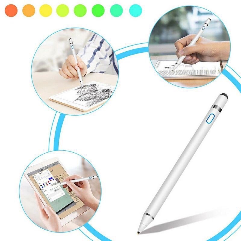 Stylus Pen Universal Drawing Android Iphone Ios Windows Aimile Tablet Led Battery Charge Lancip