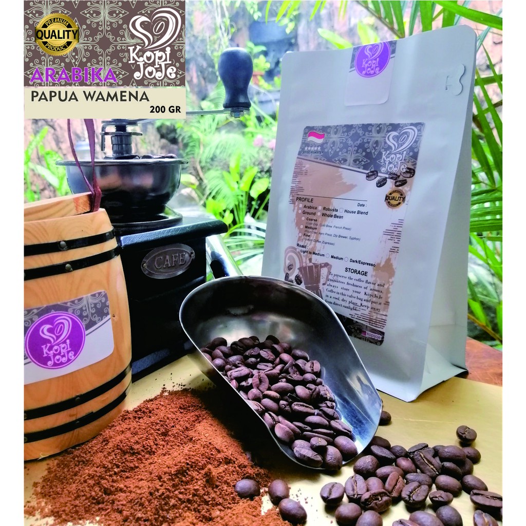 

KOPI ARABIKA PAPUA WAMENA (SPECIALTY COFFEE) - 200GR KOPIJOJE