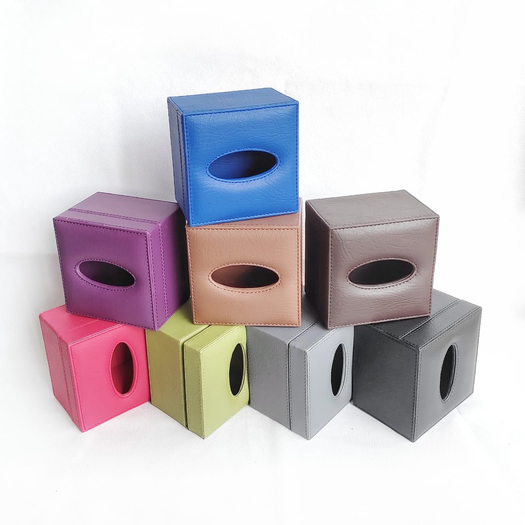 Tissue Box Leather / PROMOTempat Penyimpanan Tissue Kotak Tisu Kulit - Black