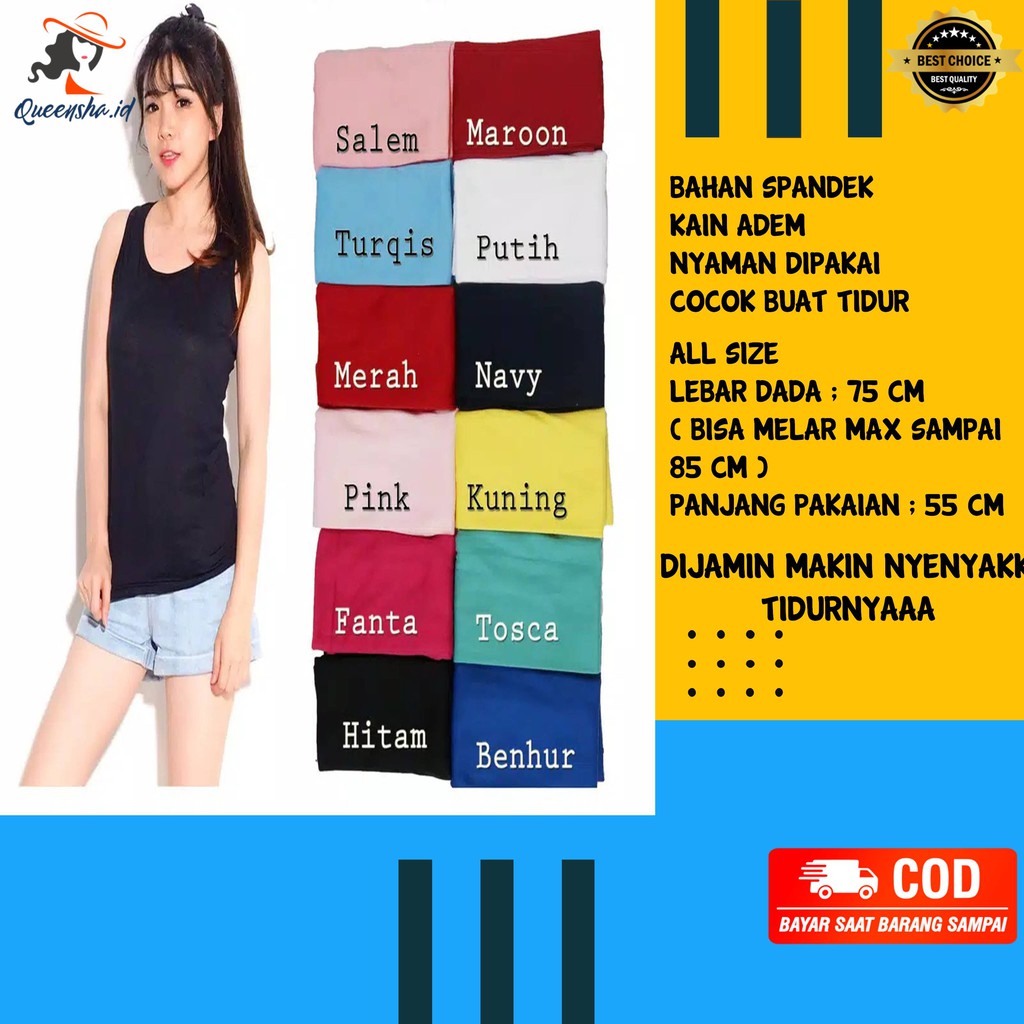 KAOS DALAM TANTOP THANK TOP TENTOP WANITA DEWASA TANK TOP TALI SPAGHETTI KECIL BAJU TIDUR TANKTOP B0