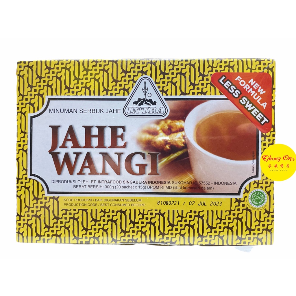 

Minuman Serbuk Jahe Wangi Masuk Angin Hangat Badan Isi 20 Sachet