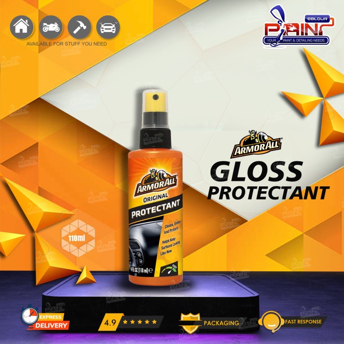 Armor All Gloss Protectant4oz Pembersih Pelindung Interior Mobil Motor