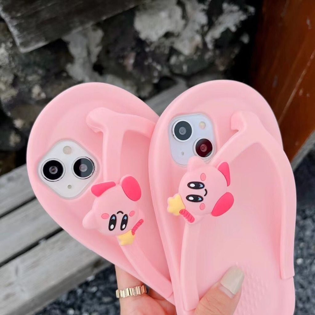 Soft Case Silikon Motif Sandal Selop Lucu Untuk iPhone 12 13 11 Pro Max X Xs Max Xr KNTX1