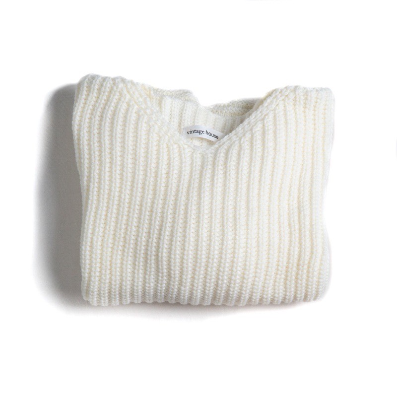 Vintage House Kayra Oversized Sweater ((Sweater Rajut Wanita Korea / Korean Sweater)-1