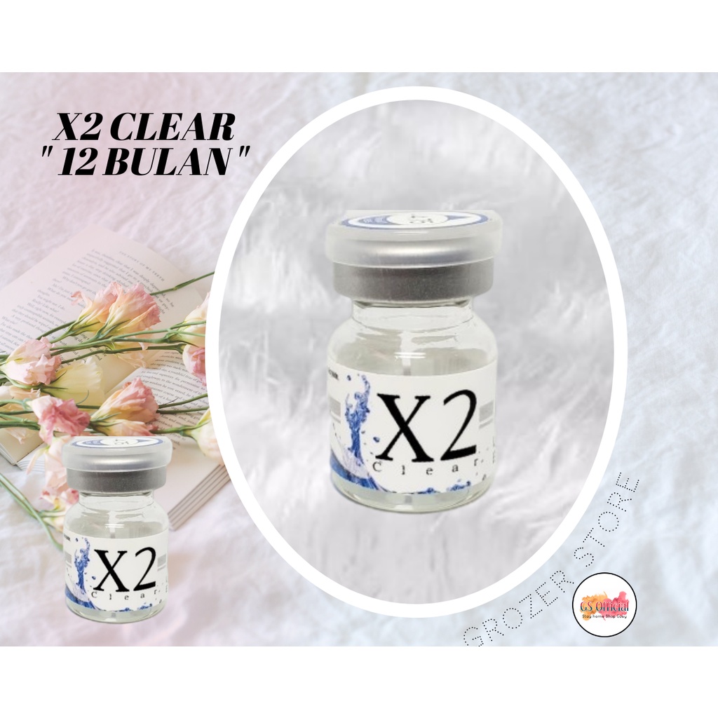 SOFTLENS X2 CLEAR 12 MONTHS  - 0.50 SD - 4.50 ( HARGA PERBOTOL | 1 LENS | SEPASANG WAJIB BELI 2 BOTOL ) )