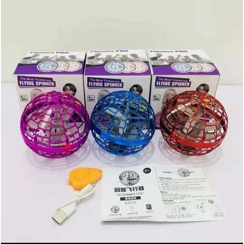 Flying Nova Boomerang Spinner Bola Terbang Drone Flying Ball Flying Nova Pro UFO Ball Drone LED Gyro
