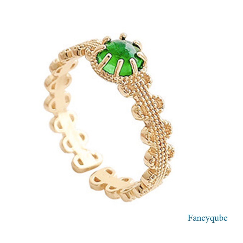 Fancyqube Cincin Jari Telunjuk Model Terbuka Dapat Disesuaikan Gaya Retro Eropa Dan Amerika