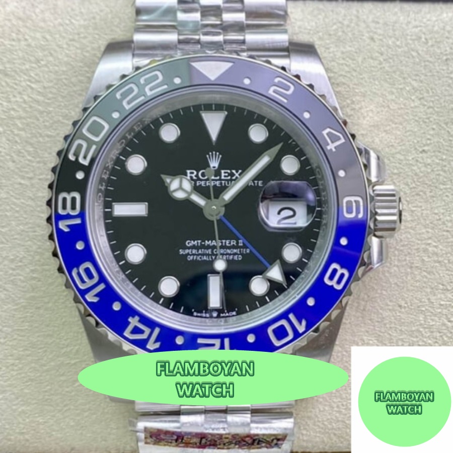 Best Seller Jam Tangan Pria Recomended Rolex GMT Master 116710 BLNR Batman 904L Jubilee -GMT Master 