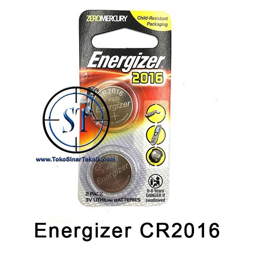 Battery Kancing Energizer CR2016 3V Baterai Batterai Lithium CR 2016 3 Volt Batre Kalkulator Baterai Jam tangan Baterai Remote Mobil