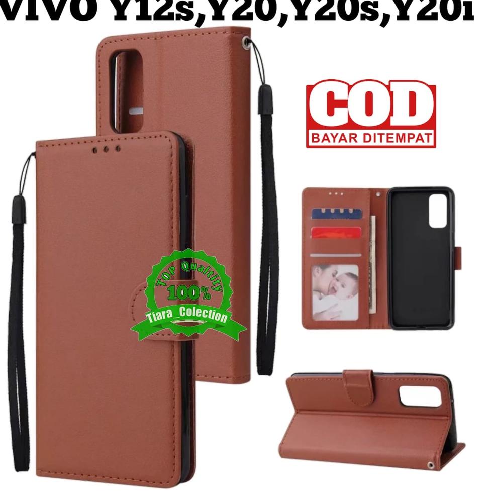 Pasti murah CASE VIVO Y20 Y20i Y20s (G) 2021 Y12s CASING HP COVER HP UNTUK VIVO LEATHER FLIP CASE PR