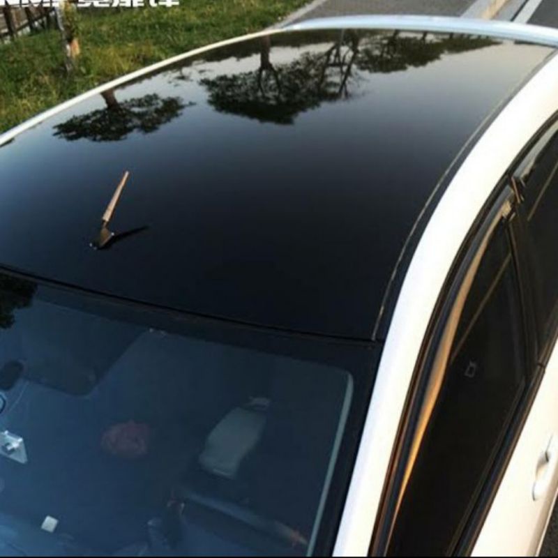 HARGA HEMAT Sticker panoramic car sunroof black super glossy, imitation sunroof decorative