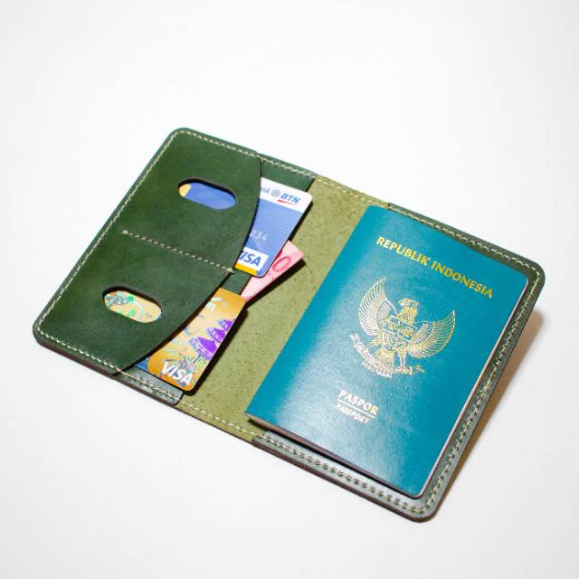 Dompet passport kulit asli free custom grafir nama