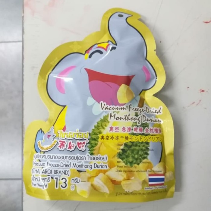 Thai Aroi Brand VAC Freeze-Dried Monthong Durian 13gram