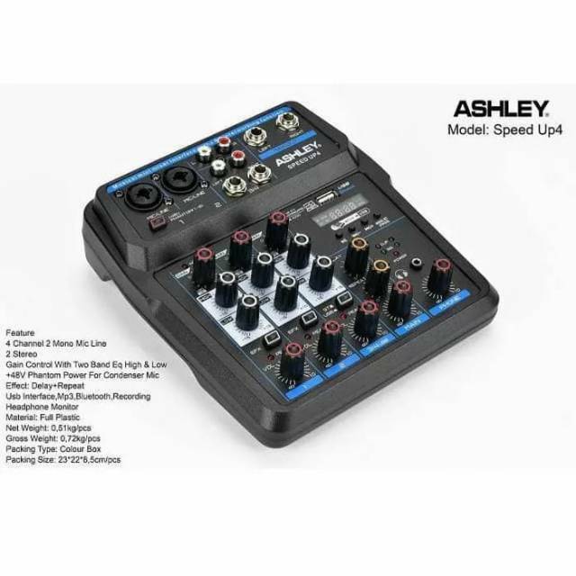 Mixer Audio mini 4 chan   nel 4ch Ashley speed Up4 speed up 4