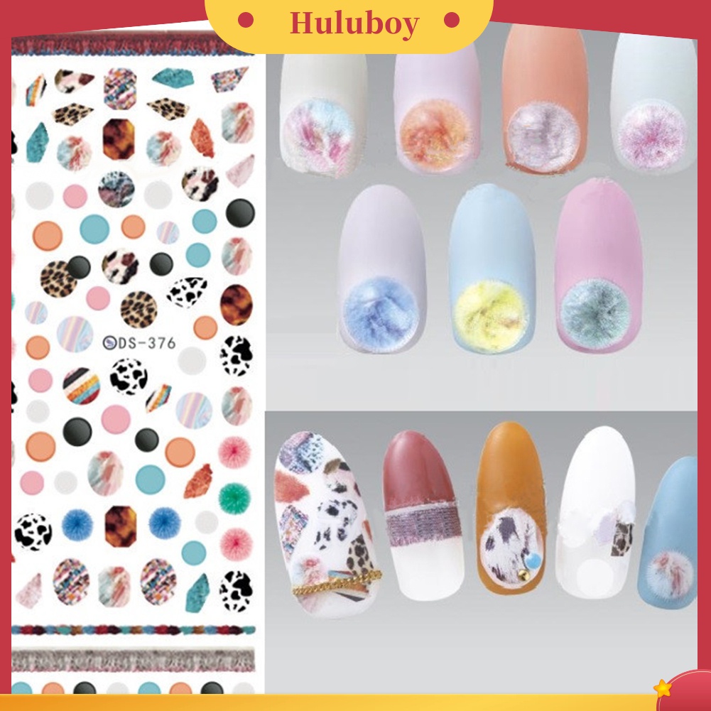 Huluboy Huluboy♡ Stiker Kuku Transfer Air Desain Bulan Kucing Tengkorak Element Gaya Harajuku Untuk Dekorasi Nail Art