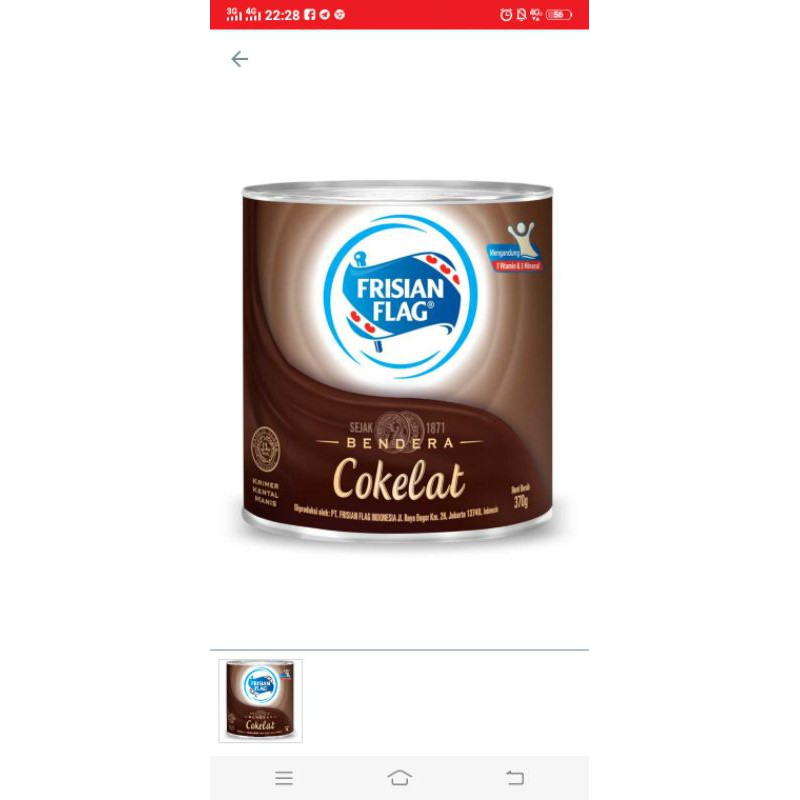 

frisian flag rasa coklat 370ml
