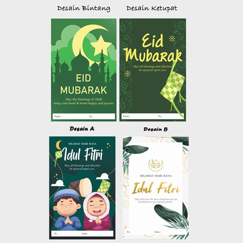 Kartu Ucapan Greeting Card Lebaran Happy Eid Mubarak Idul Fitri Ketupat Gift Hampers Kado Hadiah Shopee Indonesia