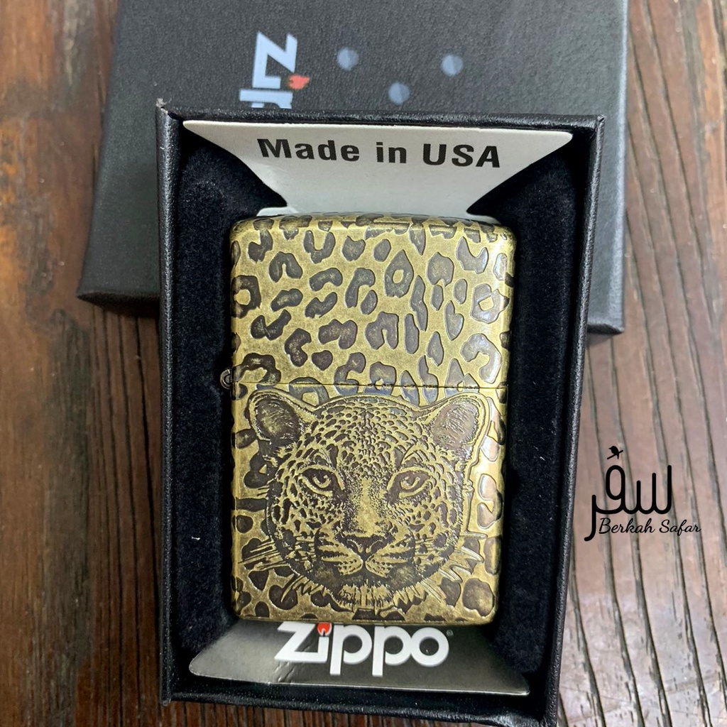 Korek Zippo Gold Tiger Full Grafir High Premium Quality Made In Usa &quot;Limited Edition&quot; - Free Box