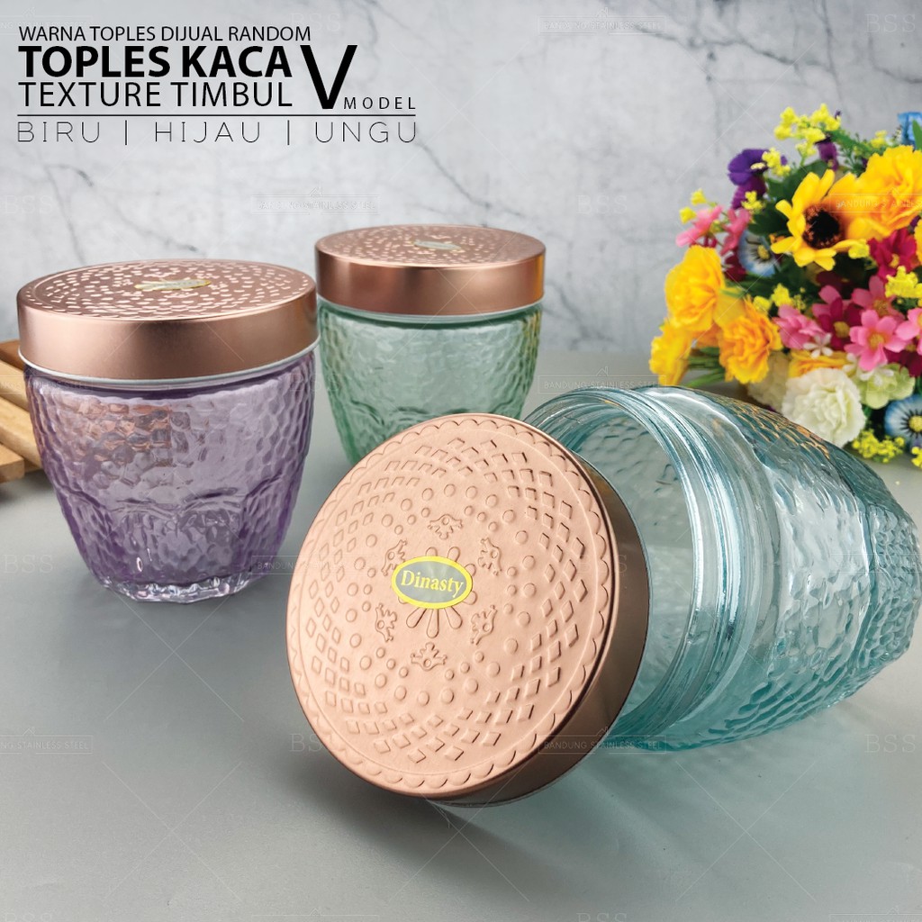 Toples Keler Kaca Texture Timbul Emboss Cemilan Kue Kering Lebaran Lucu Menarik Warna Random Model V