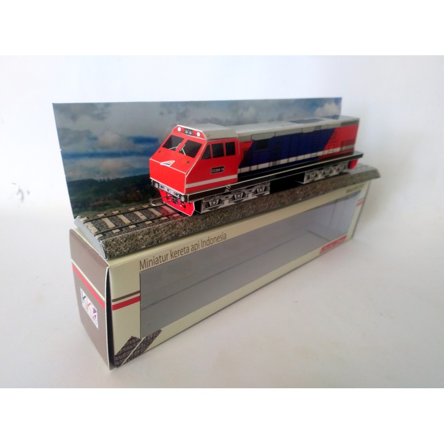 Lokomotif CC201 Sumsel Merah Biru - miniatur kereta api indonesia  BAYAR DI RUMAH