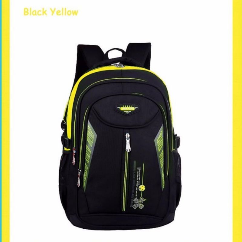 Tas Anak Sekolah Laki Laki Simple Sd Smp Sma Ransel Backpack Cowok Cewek Kanvas FKT 5929