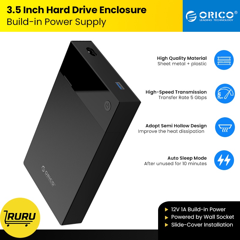 ORICO Casing Enclosure HDD 3.5-Inch Portable