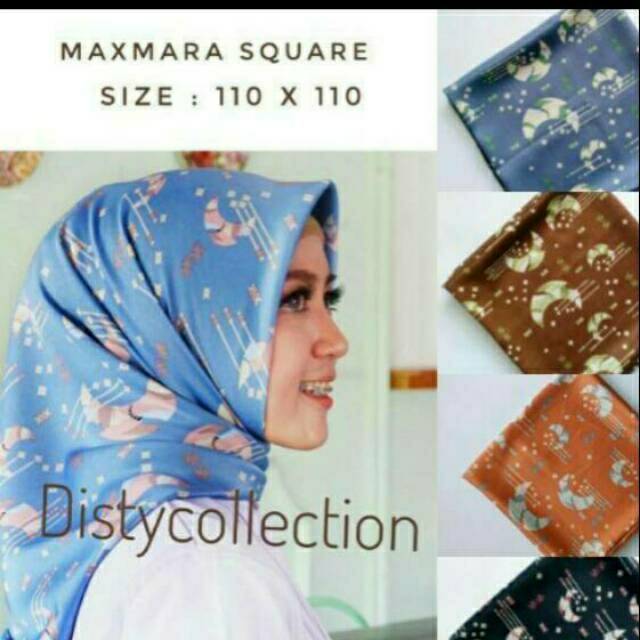 Segiempat hijab maxmara bulan/Maxmara mooth/hijab termurah