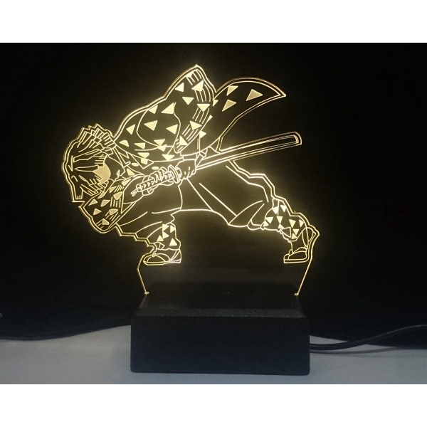 Lampu Tidur Akrilik Anime Karakter Zenitsu