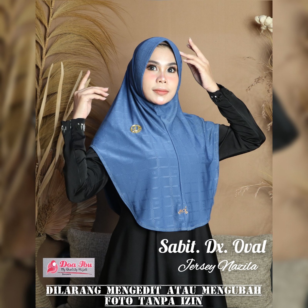 NEW LAGI  JILBAB NAZILA DOI SABIT DX OVAL II HIJAB DOI ORI