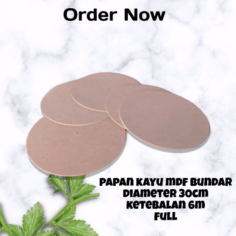 papan MDF Bahan Jam dinding bulat diameter 30cm