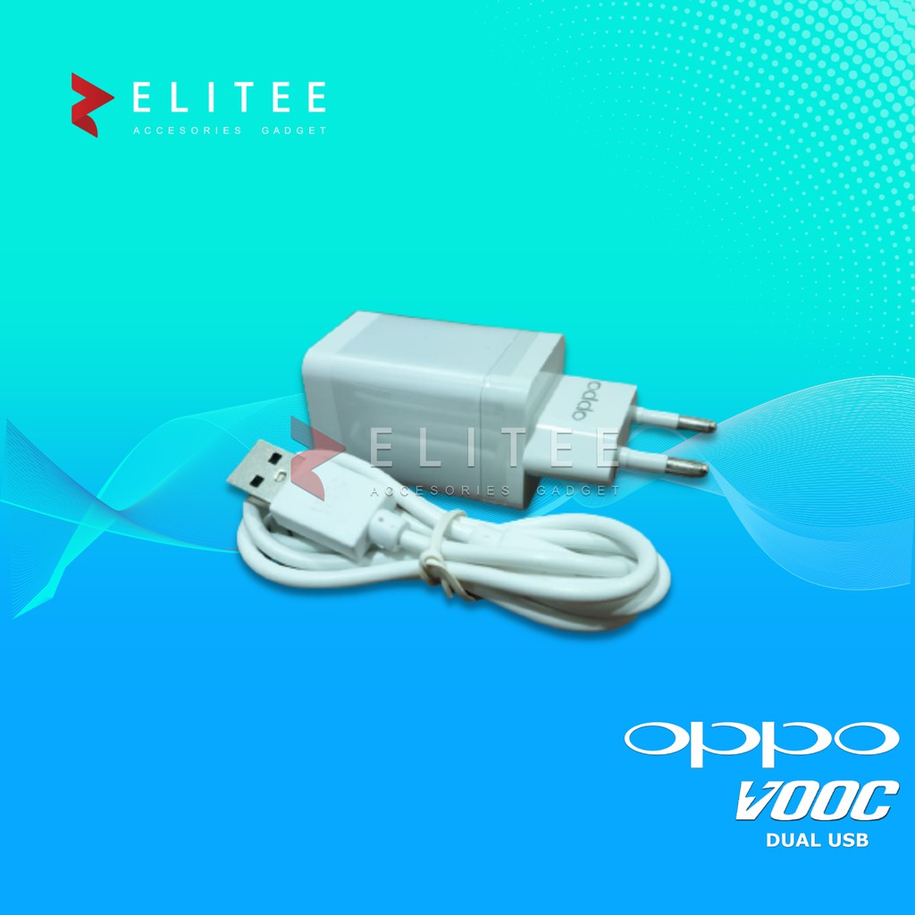 CHARGER BRANDED VOOC FAST CHARGING 2.A 2Ampere 2USB Ori 99%