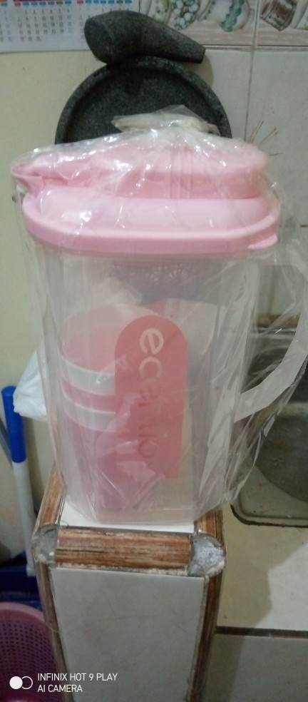 Ecentio 5 In 1 2l Teko Jus Air Teh Kopi Wadah Plastik Dengan 4 Cangkir 280ml/ Water Jug Bpa Free