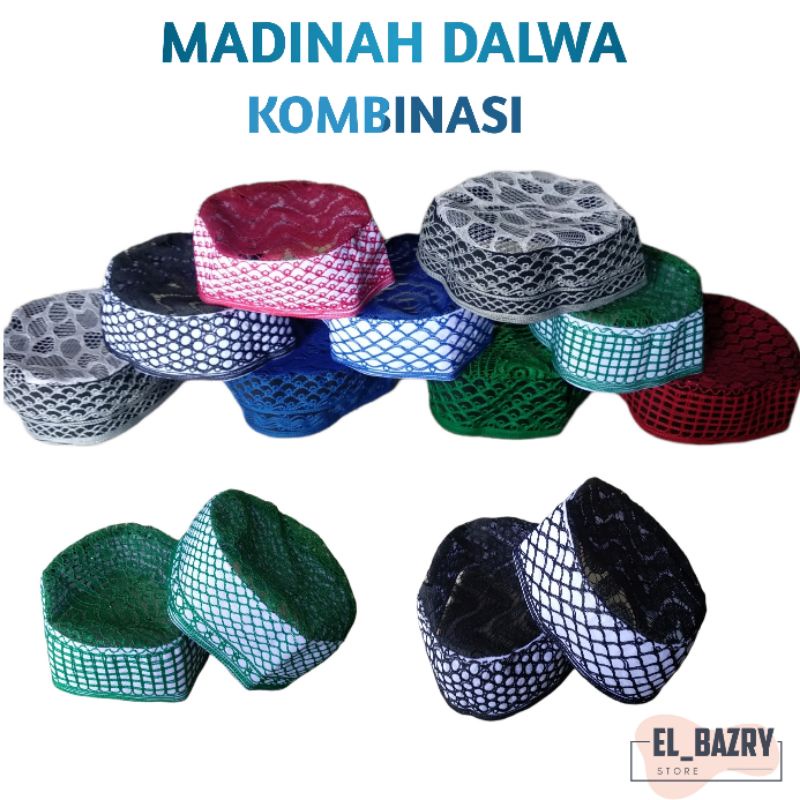 Peci Kopiah Madinah Dalwa kombinasi