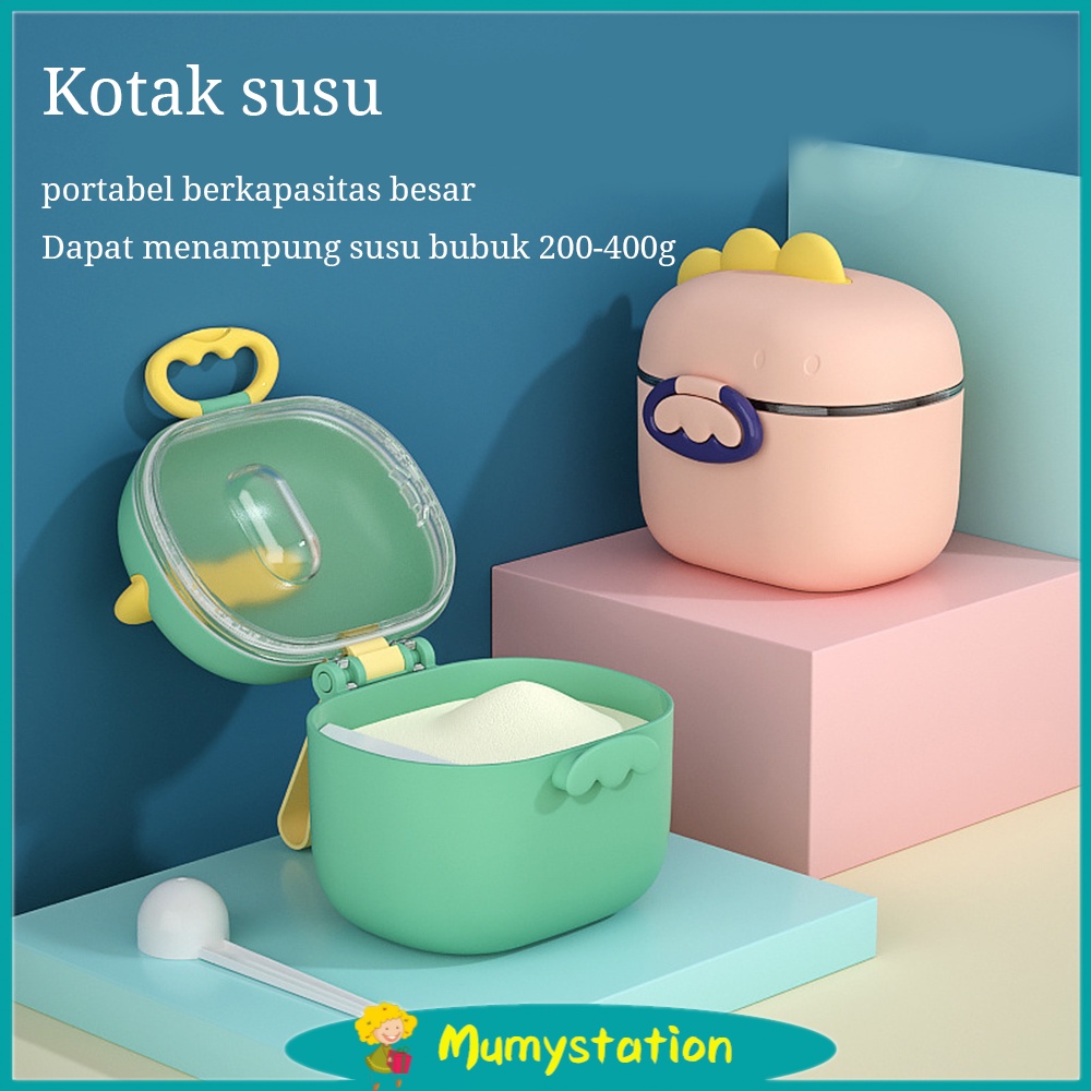 Mumystation  Tempat susu bubuk portabel Wadah kotak makanan Sealed Anti Tumpah