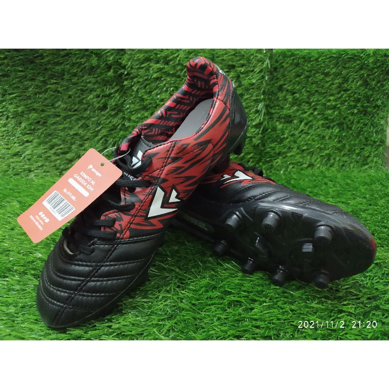 Sepatu Bola Sevspo Kempo NL Garuda Hitam Merah Red Black