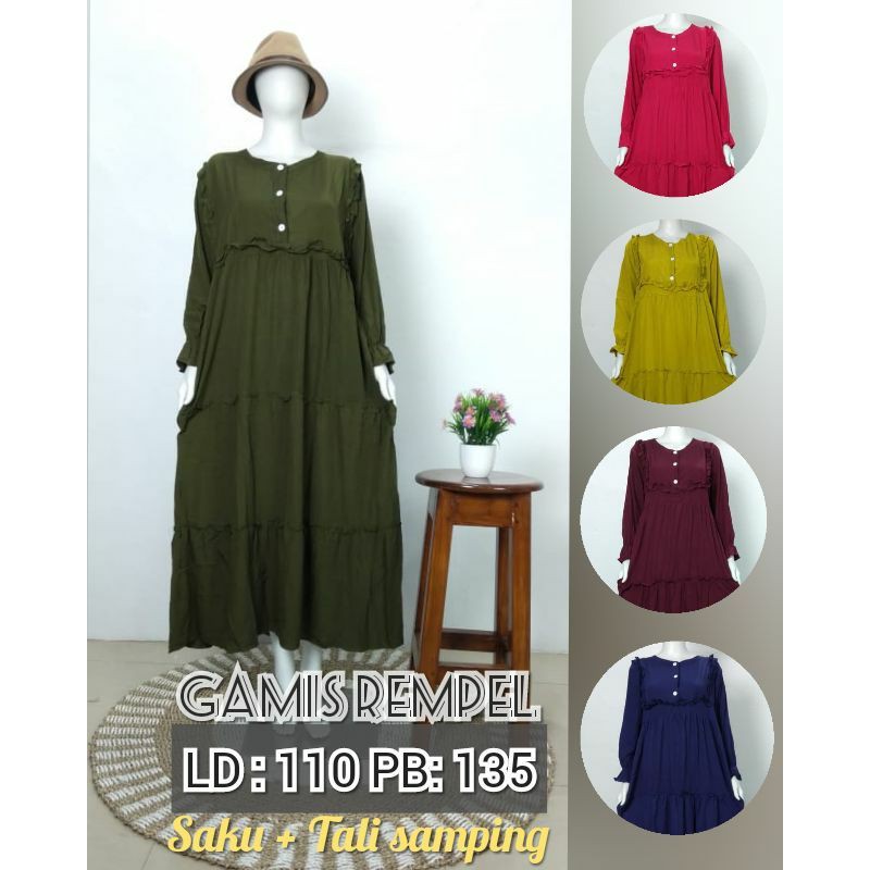 gamis rempel susun